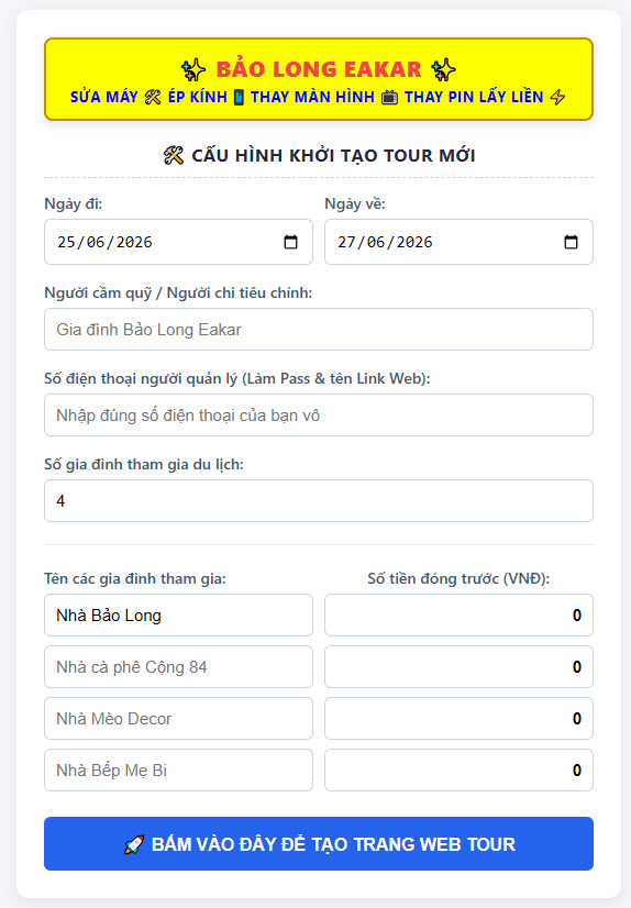 Thread 'Chia sẻ Web tạo : Quản Lý Thu Chi Cho Nhóm, Gia Đình Khi Đi Du lịch'
